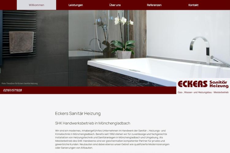 Screenshot www.eckers-sanitaer-heizung.de