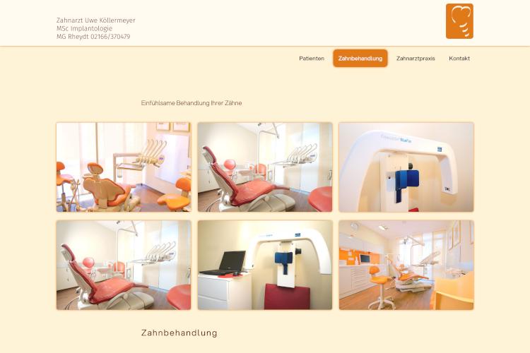 Screenshot www.zahngesund-mg.de