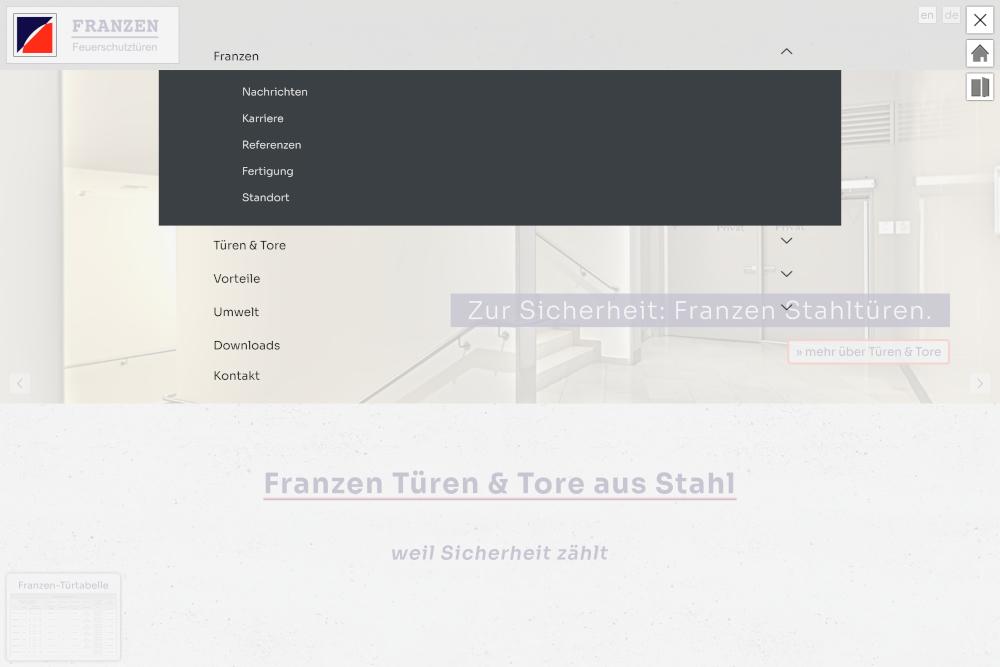 Website www.franzen.nrw