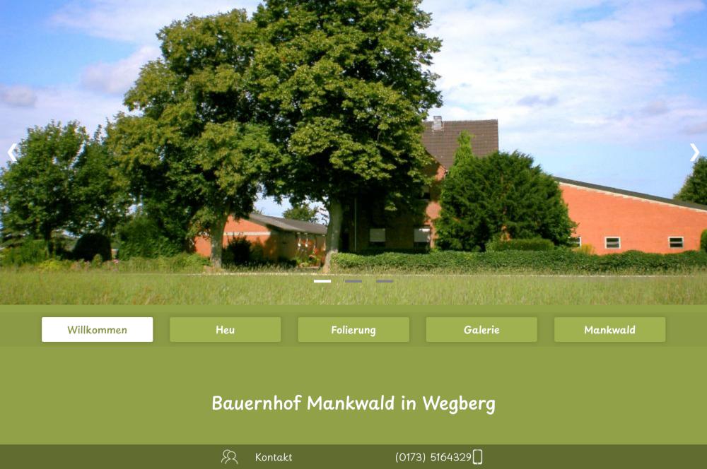 Screenshot von www.mankwald-heu.de