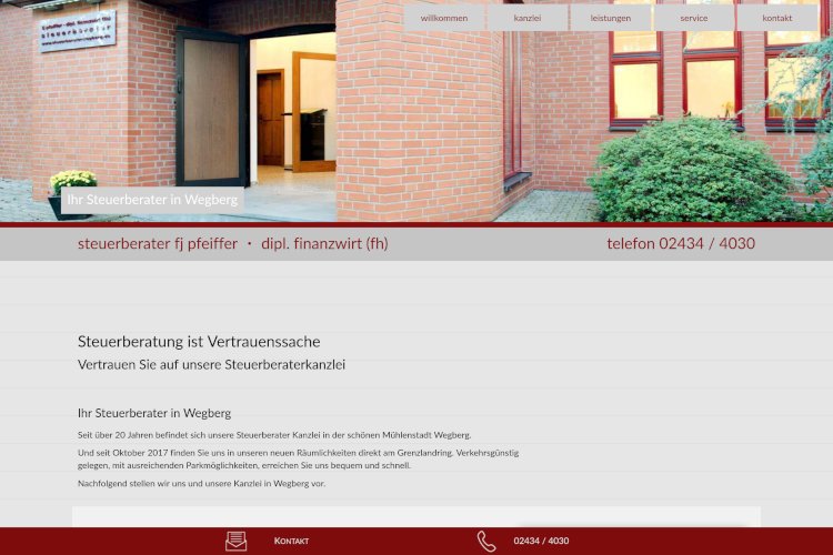 Website www.steuerberaterwegberg.de