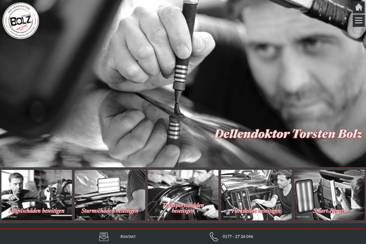 Screenshot Website www.dellendoktor-bolz.de