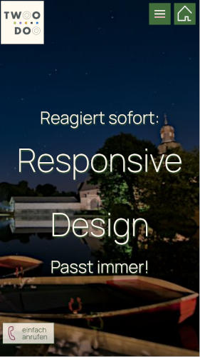 Screenshot Website Twoodoo-Wegberg, Smartphone