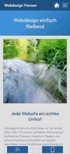 Screenshot Webdesign Viersen auf dem Smartphone